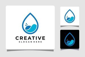 Inspiration für das Design von Wassertropfen-Logo-Vorlagen vektor