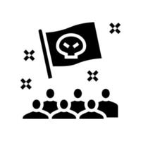 Piraten-Kinderparty-Glyphen-Symbol-Vektor-Illustration vektor