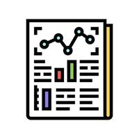 Farbsymbol-Vektorillustration für statistische Berichte vektor