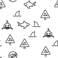 Hai Fisch Vektor nahtloses Muster