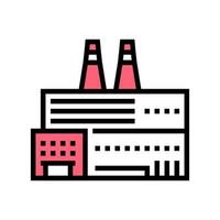 fabrikgebäude, farbe, symbol, vektor, illustration vektor