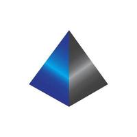 prisma pyramid 3d logotyp koncept vektor