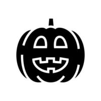 Kürbis-Halloween-Glyphen-Symbol-Vektor-Illustration vektor