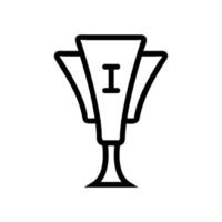 sport cup ikon vektor. isolerade kontur symbol illustration vektor