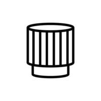 Ringtyp Luftfilter Symbol Vektor Umriss Illustration