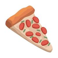 italienische Pizza-Essensportion vektor