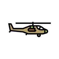 helikopter flygande armé maskin färg ikon vektor illustration