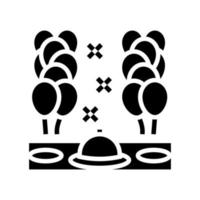 Dinner Party Ballon Dekoration Glyphe Symbol Vektor Illustration