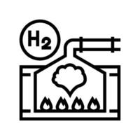 Verarbeitung von Wasserstoff-Symbol-Vektor-Illustration vektor