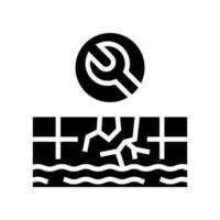 Pool-Reparaturdienste Glyphen-Symbol-Vektor-Illustration vektor