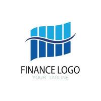 Business Finance und Marketing Logo Vektor Illustration Vorlage Icon Design Finanzbuchhaltung Logo mit modernem Vektorkonzept