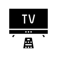 Glyph-Symbol-Vektor-Illustration im Fernsehen ansehen vektor