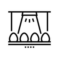 Ei-Fabrik-Förderlinie Symbol-Vektor-Illustration vektor