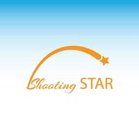 orange shooting star logotyp koncept vektor