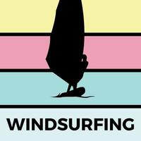 Windsurfen Silhouette Sport Aktivität Vektorgrafik vektor