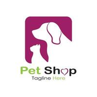 pet shop logo design symbol illustration vorlage vektor mit modernem konzept