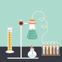 chemie set wissenschaftlicher hintergrund vektor