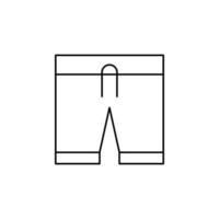 Shorts, lässig, Hose dünne Linie Symbol Vektor Illustration Logo Vorlage. für viele Zwecke geeignet.