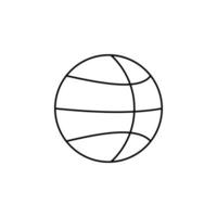 Basketball dünne Linie Symbol Vektor Illustration Logo Vorlage. für viele Zwecke geeignet.