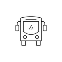 Bus, Autobus, öffentlich, Transport dünne Linie Symbol Vektor Illustration Logo Vorlage. für viele Zwecke geeignet.