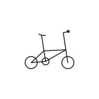 cykel, cykel tunn linje ikon vektor illustration logotyp mall. lämplig för många ändamål.