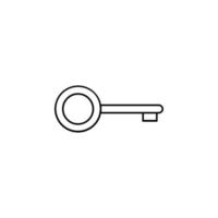Schlüssel dünne Linie Symbol Vektor Illustration Logo Vorlage. für viele Zwecke geeignet.