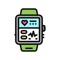 Fitness-Armband elektronische Gadget-Farbsymbol-Vektorillustration vektor