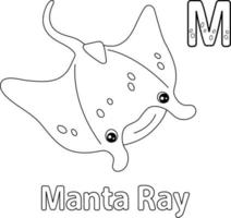 mantarochen alphabet abc zum ausmalen m vektor