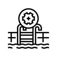 Kommerzielle Pool-Services Symbol Leitung Vektor Illustration