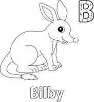 bilby alfabet abc målarbok b vektor