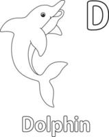 Ausmalbilder Delphin Alphabet ABC d vektor