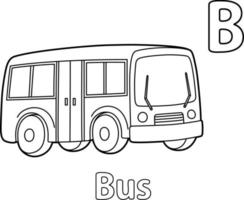 bus alphabet abc zum ausmalen b vektor