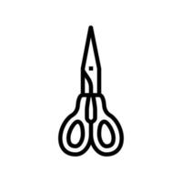 Schere Schönheitssalon Arbeiter Zubehör Symbol Leitung Vektor Illustration