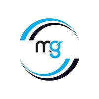 mg-Brief-Logo-Design. Anfangsbuchstaben mg-Logo-Symbol vektor