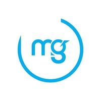 mg-Brief-Logo-Design. Anfangsbuchstaben mg-Logo-Symbol vektor