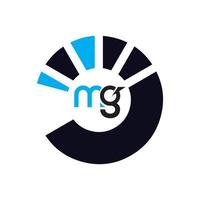 mg-Brief-Logo-Design. Anfangsbuchstaben mg-Logo-Symbol vektor