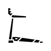 Laufband-Ausrüstung Glyphen-Symbol-Vektor-Illustration vektor