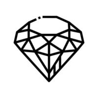 diamant smycken sten vann i smartphone applikation spel linje ikon vektorillustration vektor
