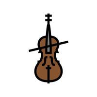 Cello Orchester Musikinstrument Farbsymbol Vektor Illustration