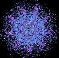 digitale Wellenlinien mit leuchtenden blauen und violetten Texturen. vektor