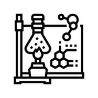 Schuldisziplin Chemie Symbol Leitung Symbol Vektor Illustration