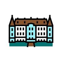 Schloss Haus Farbe Symbol Vektor Illustration