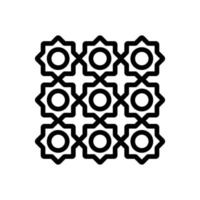 Fliese dekorative Symbol Vektor Umriss Illustration