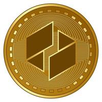 gold futuristische ubiq kryptowährungsmünzenvektorillustration vektor