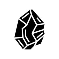 kristall magische glyph symbol vektorillustration vektor