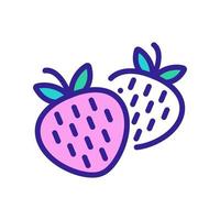 Walderdbeeren Symbol Vektor Umriss Illustration