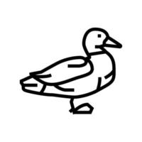 Ente Vogel Symbol Leitung Vektor Illustration