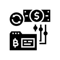 Umgekehrte ico-Glyphen-Symbolvektorillustration vektor