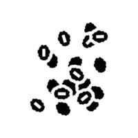 Körner Haferflocken Glyphe Symbol Vektor Illustration