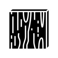Sperrholz Holz Glyphe Symbol Vektor Illustration